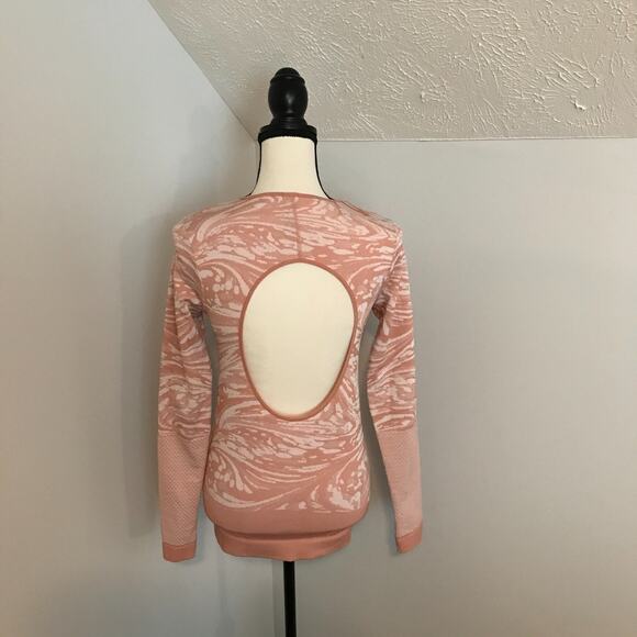 Adidas by Stella McCartney Parley Pink/White Long-Sleeved Yoga Top - Size Medium - Picture 5 of 13